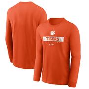 Clemson Nike Dri-Fit Sideline Team Issue Long Sleeve Tee